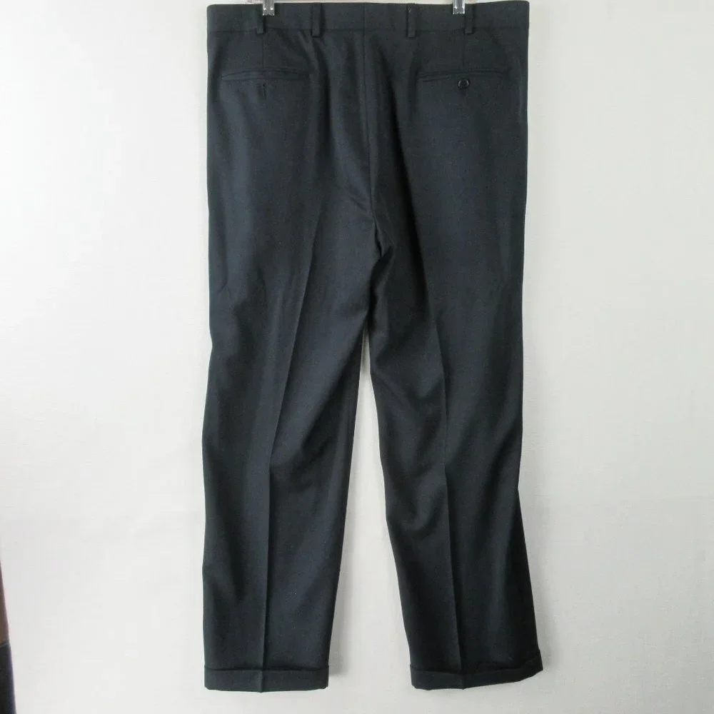 Brooks Brothers 1818 Madison Wool Pants Size 38x32 Midnight Blue
